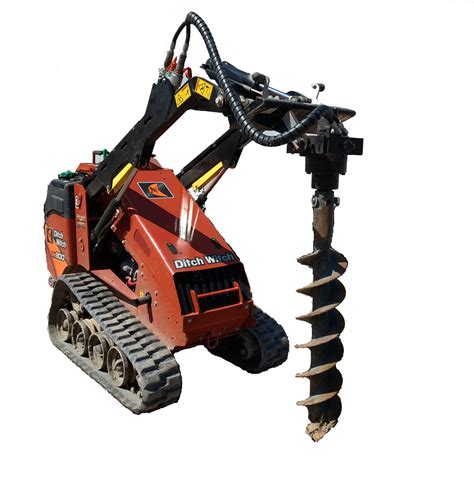 mini skid steer auger rental horizontal|skid steer with auger rental.